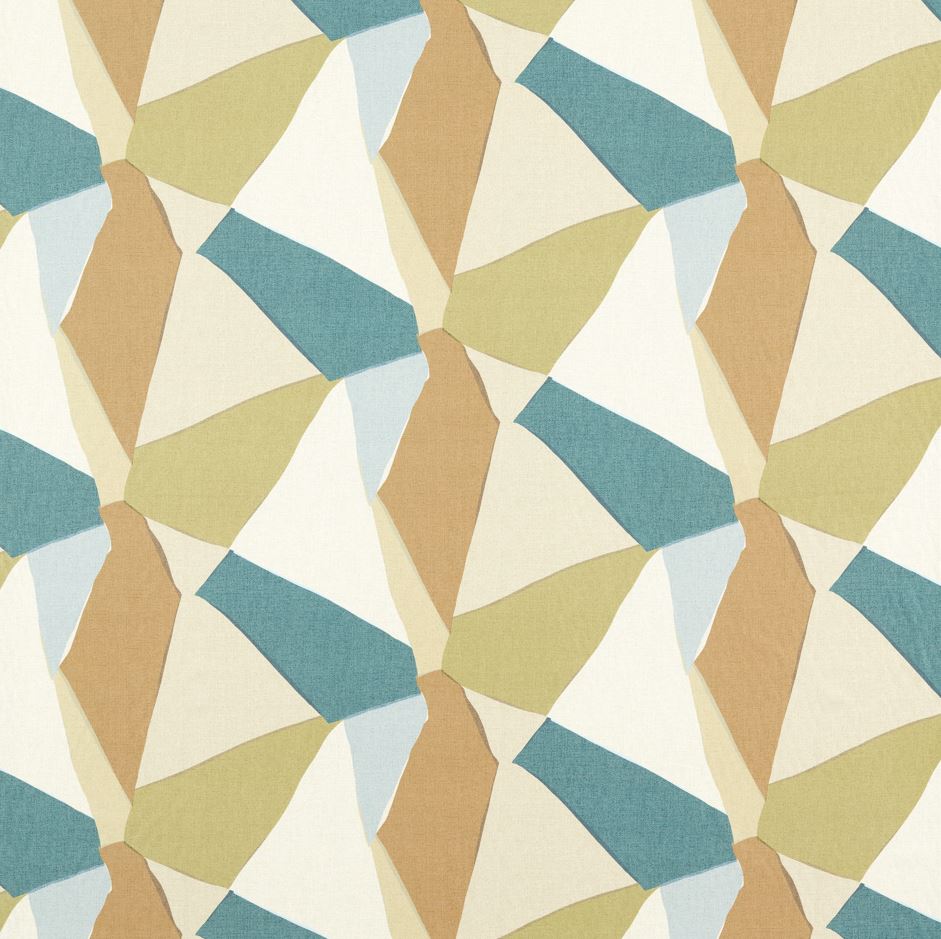 Harlequin Reflect Sumi Reflect Marine/Grass/Taupe Fabric