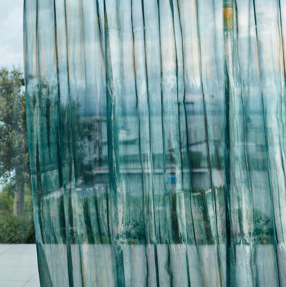 Harlequin Sheers 1 Yuti Emerald/Saffron/Stone Fabric