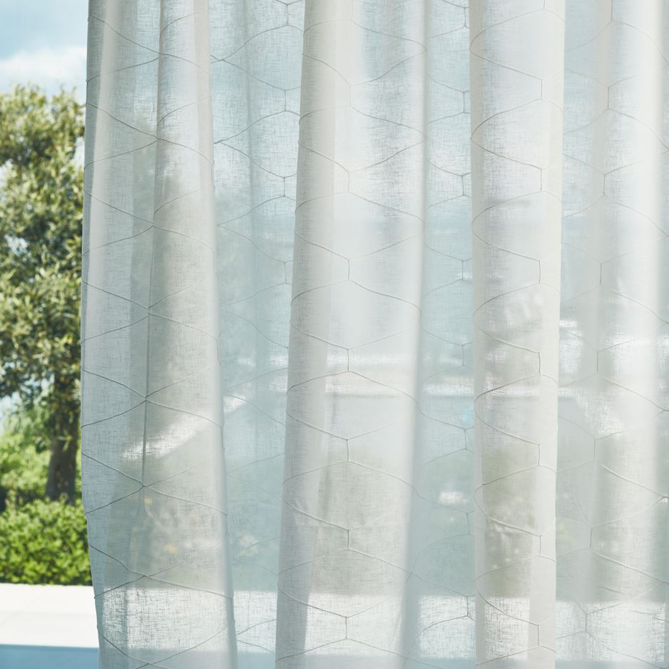 Harlequin Sheers 1 Arbor Chalk Fabric