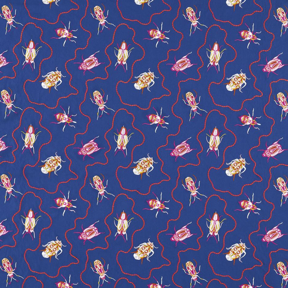 Harlequin x Sophie Robinson Jewel Beetles Lapis Fabric