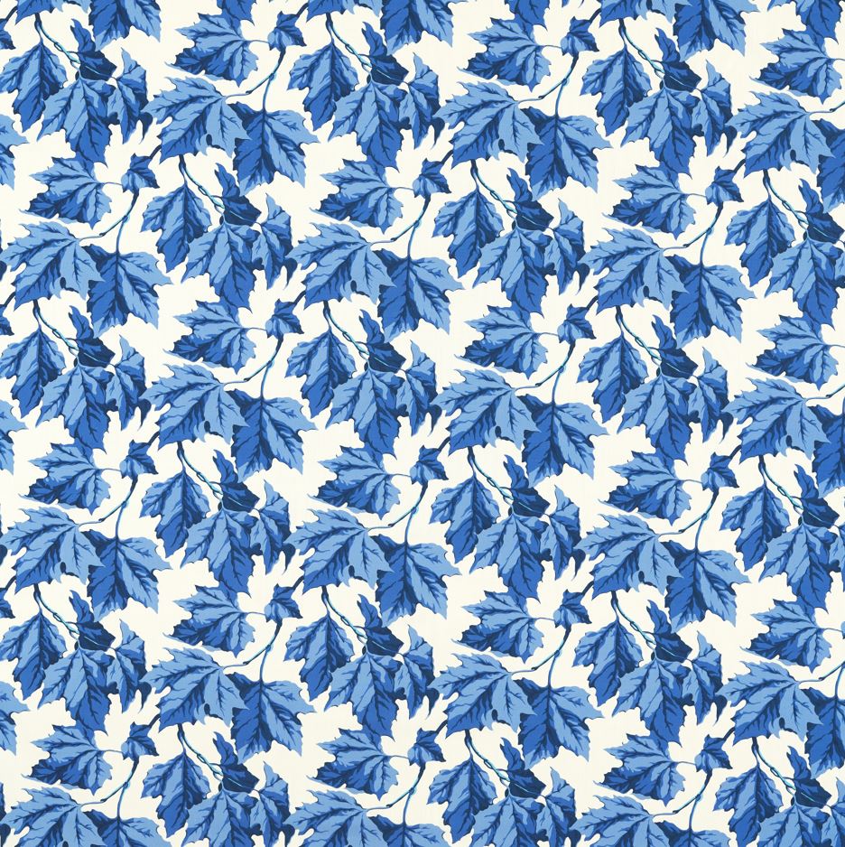 Harlequin x Sophie Robinson Dappled Leaf Lapis Fabric