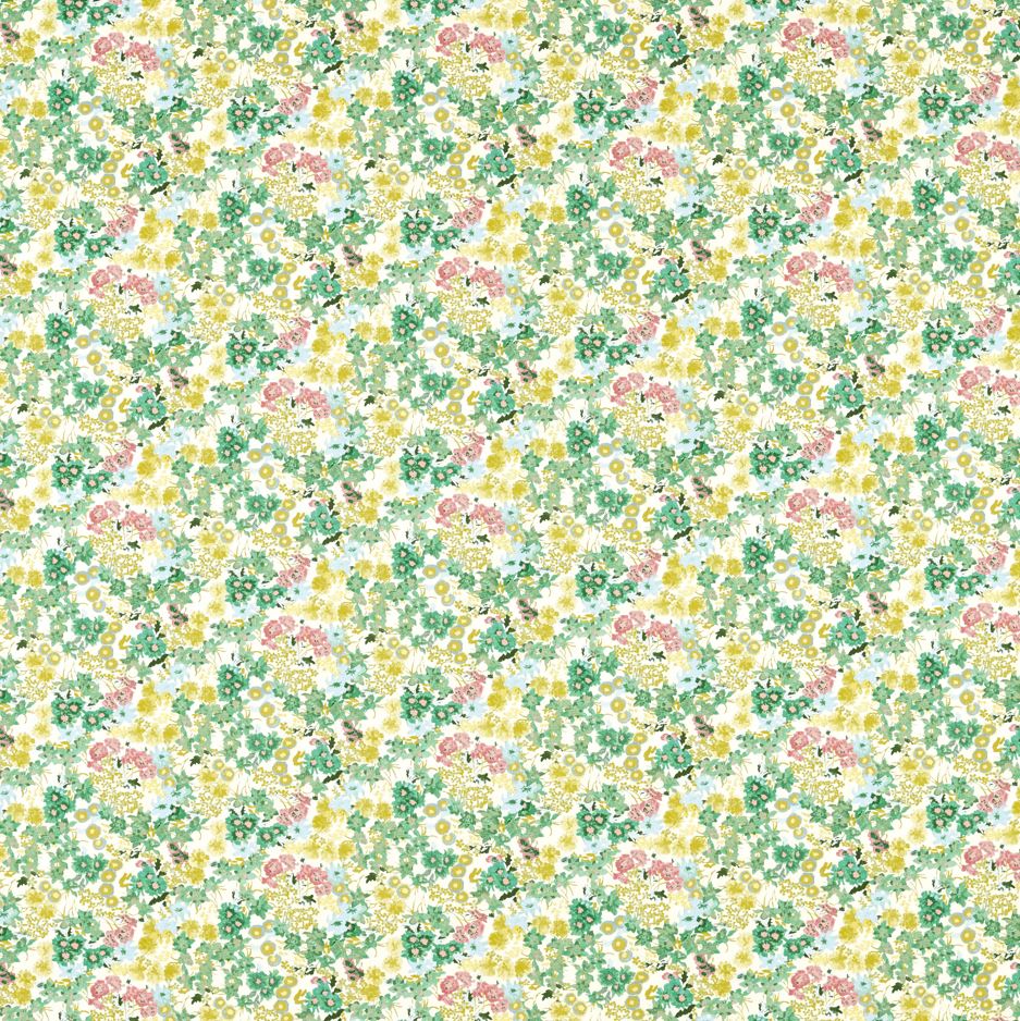 Harlequin x Sophie Robinson Wildflower Meadow Rose/Emerald/Peridot Fabric