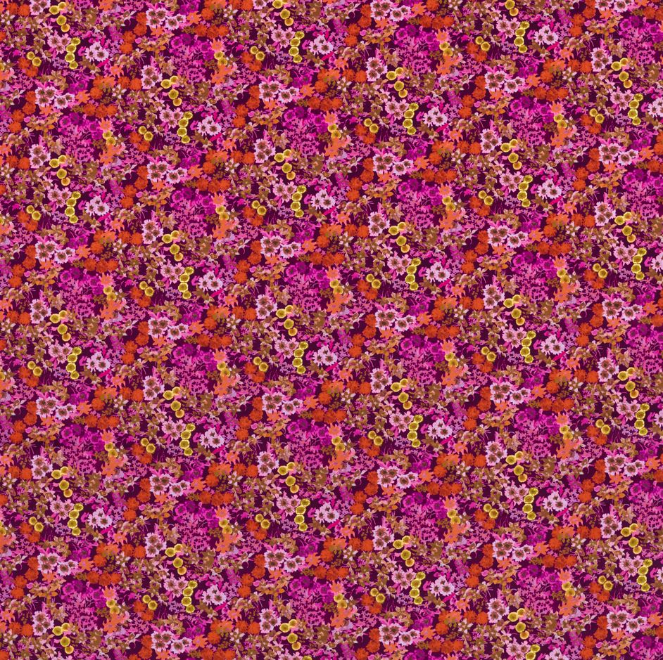 Harlequin x Sophie Robinson Wildflower Meadow Velvet Carnelian/Spinel/Amethyst Fabric