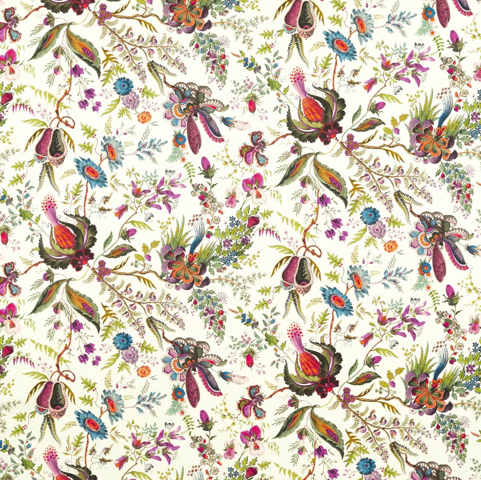 Harlequin x Sophie Robinson Wonderland Floral Spinel/Peridot/Pearl Fabric