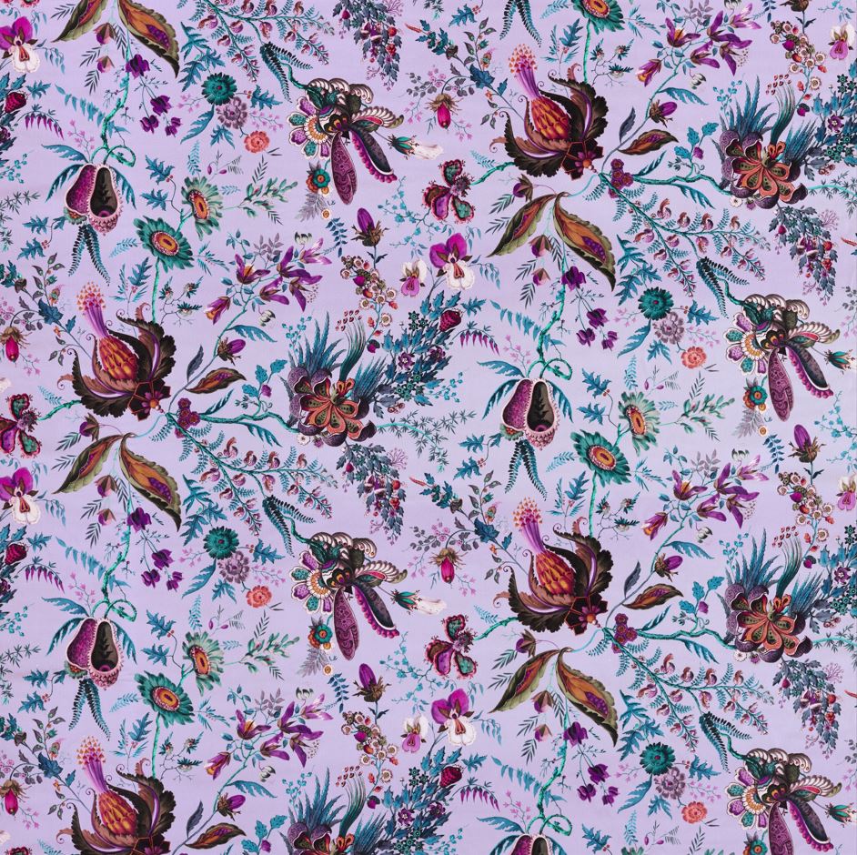 Harlequin x Sophie Robinson Wonderland Floral Velvet Amethyst/Lapis/Ruby Fabric