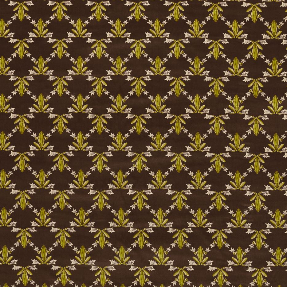 Harlequin Colour 4 Wood Frog Velvet Chocolate/Pistachio Fabric