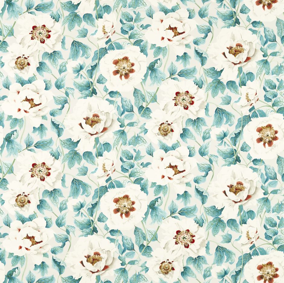 Harlequin Colour 4 Florent Hempseed/Lagoon/Rosehip Fabric