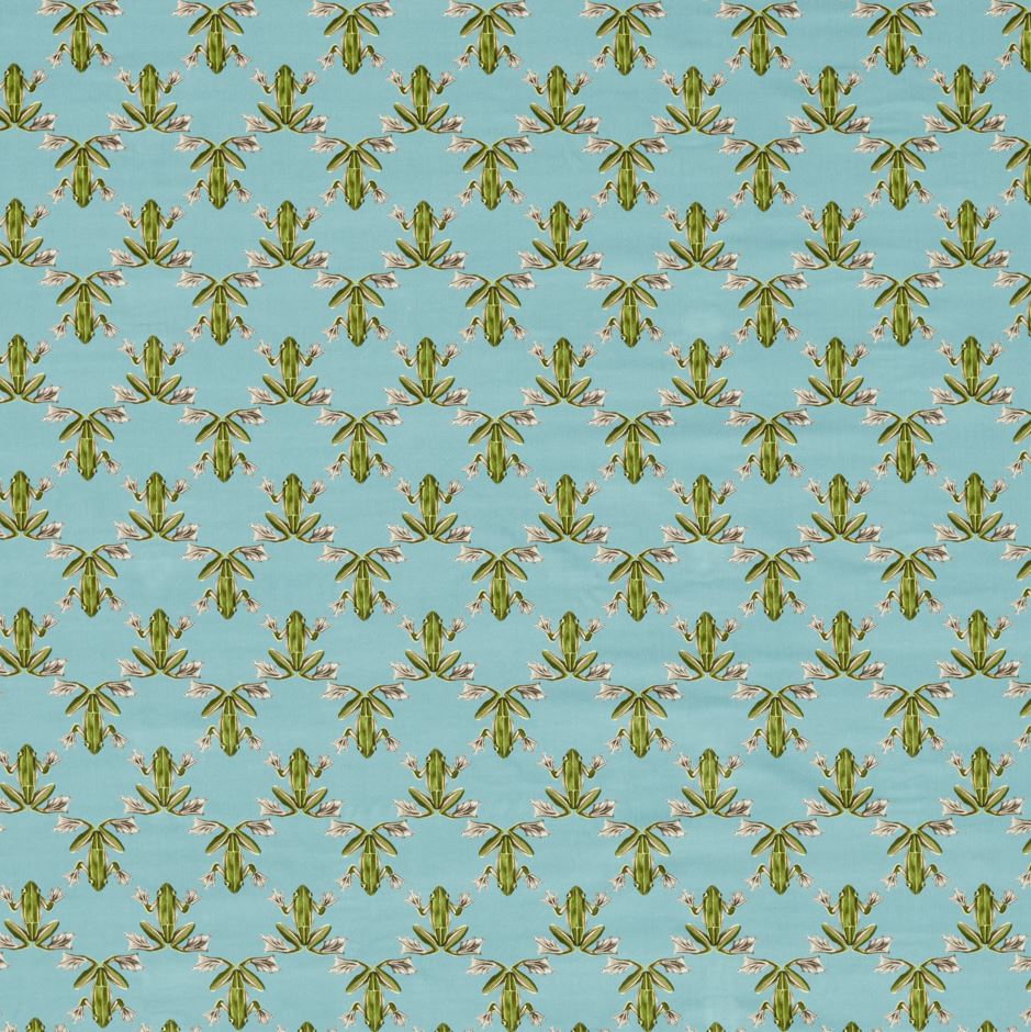 Harlequin Colour 4 Wood Frog Velvet Azul/Forest Fabric