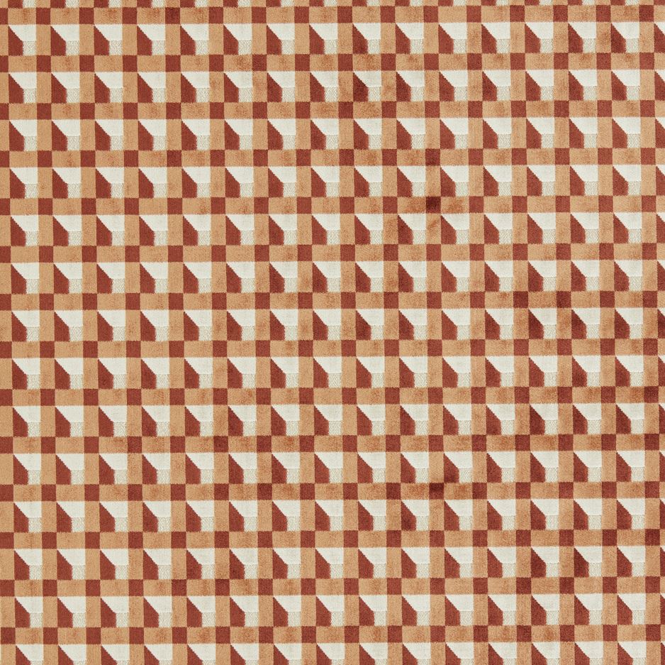 Harlequin Colour 3 Blocks Paprika/Bark/Bleached Coral Fabric