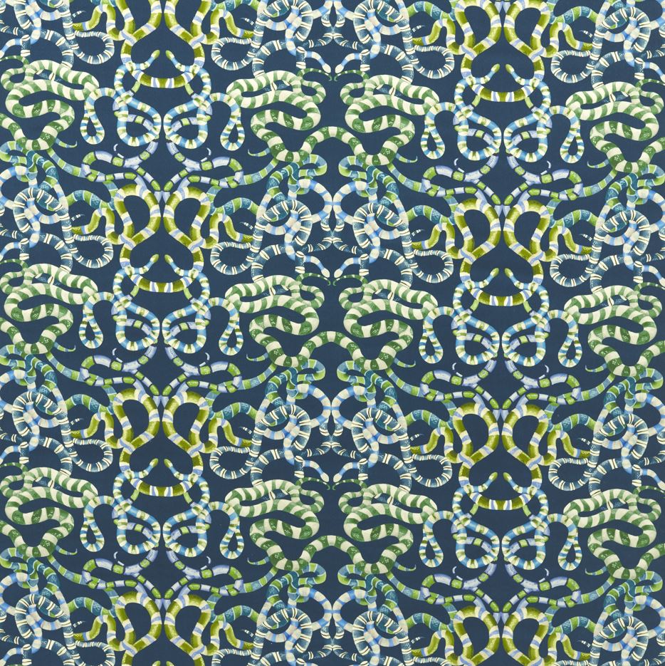 Harlequin Colour 3 Serpenti Velvet Onsen/Emerald/Azul Fabric