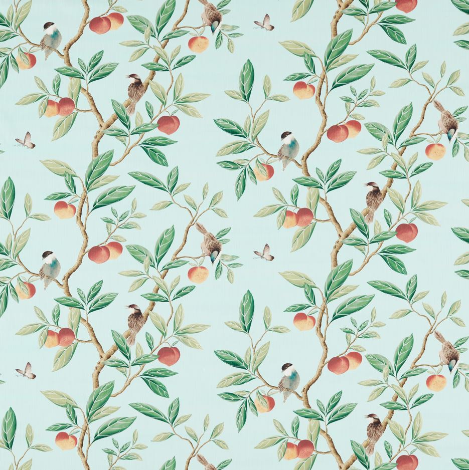 Harlequin x Diane Hill Ella Sky/Fig Leaf/Nectarine Fabric