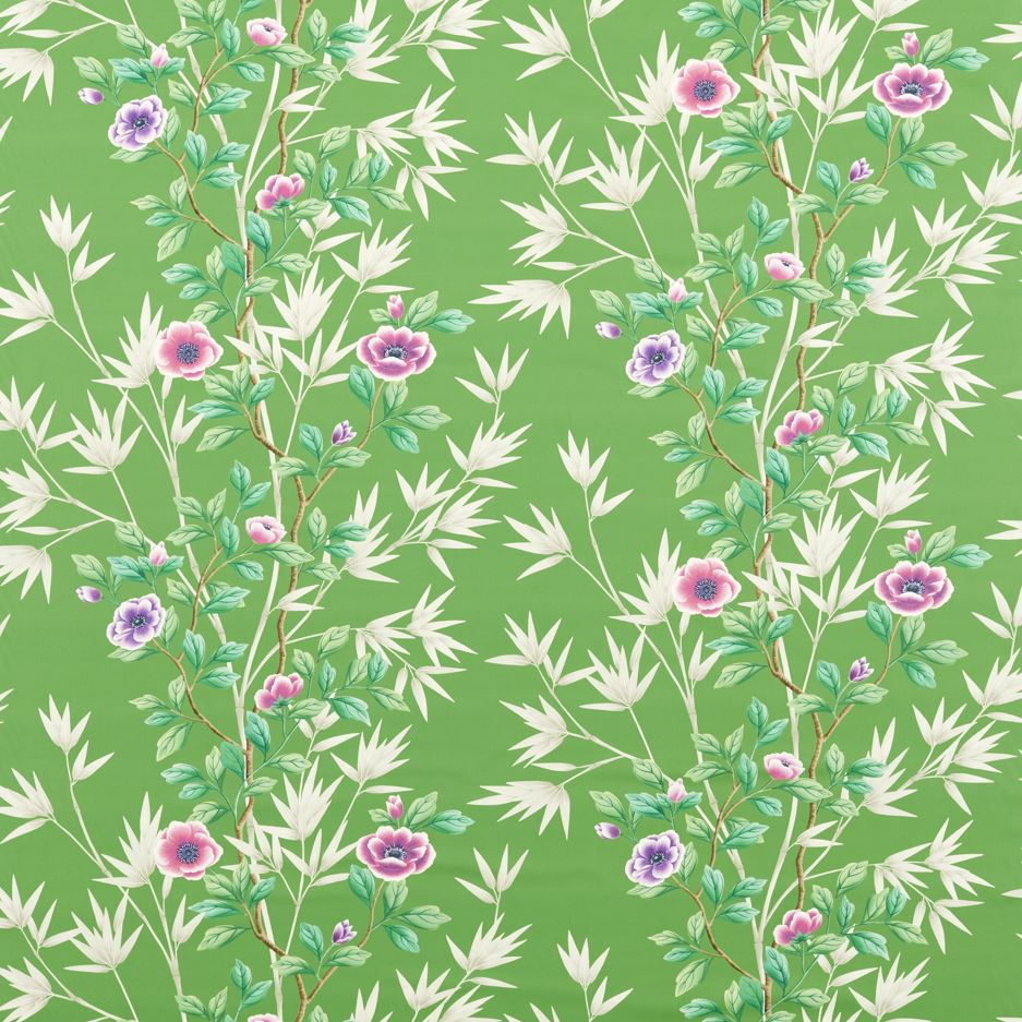 Harlequin x Diane Hill Lady Alford Satin Apple/Magenta Fabric