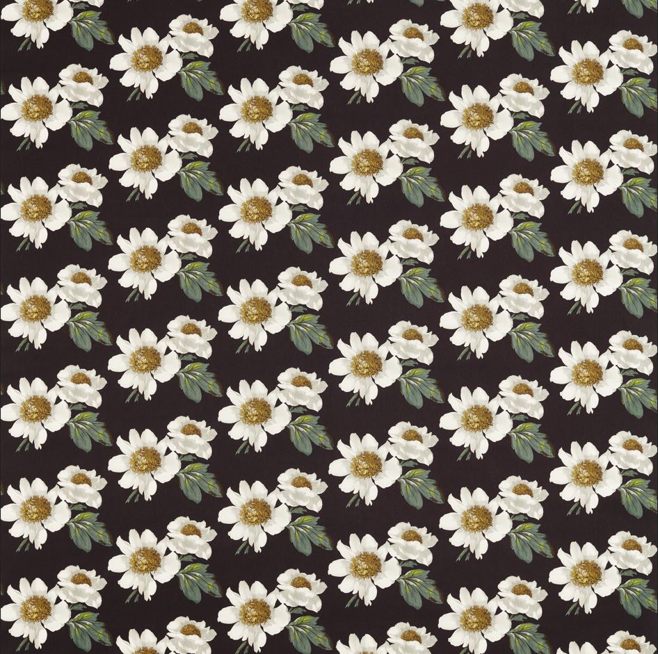 Harlequin Colour 2 Paeonia Black Earth/Fig Leaf/Nectar Fabric
