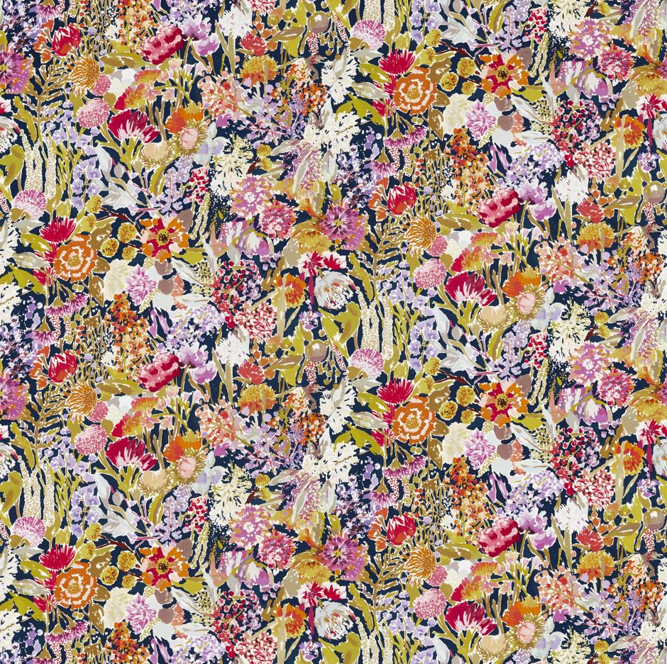Harlequin Colour 2 Sanguine Pomegranate/Peony/Blueberry Fabric