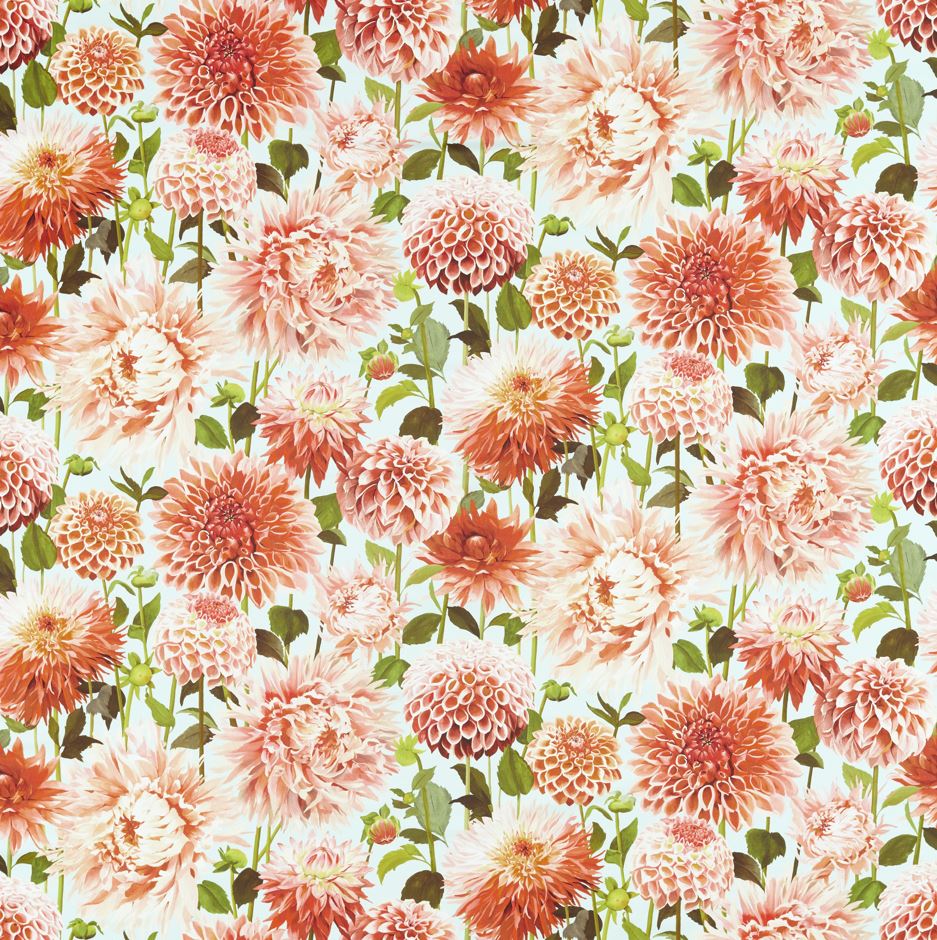Harlequin Colour 2 Dahlia Coral/Fig Leaf/Sky Fabric