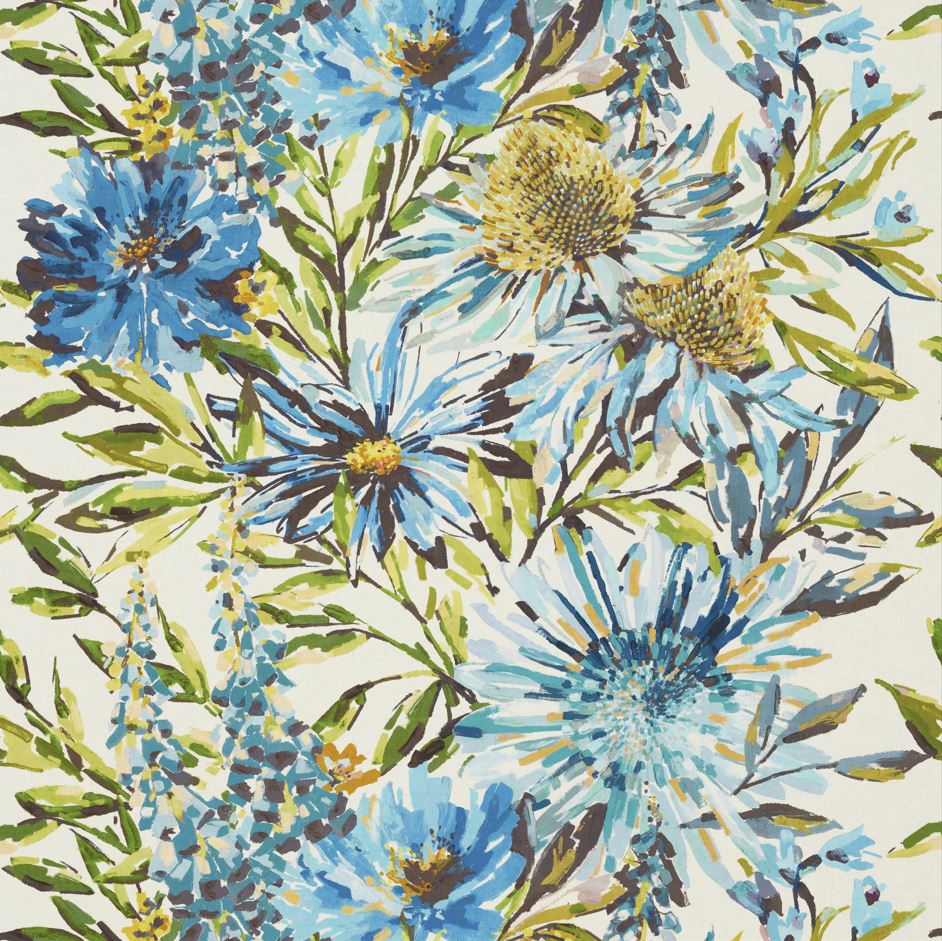 Harlequin Colour 2 Floreale Turquoise/Ocean/Marine Fabric