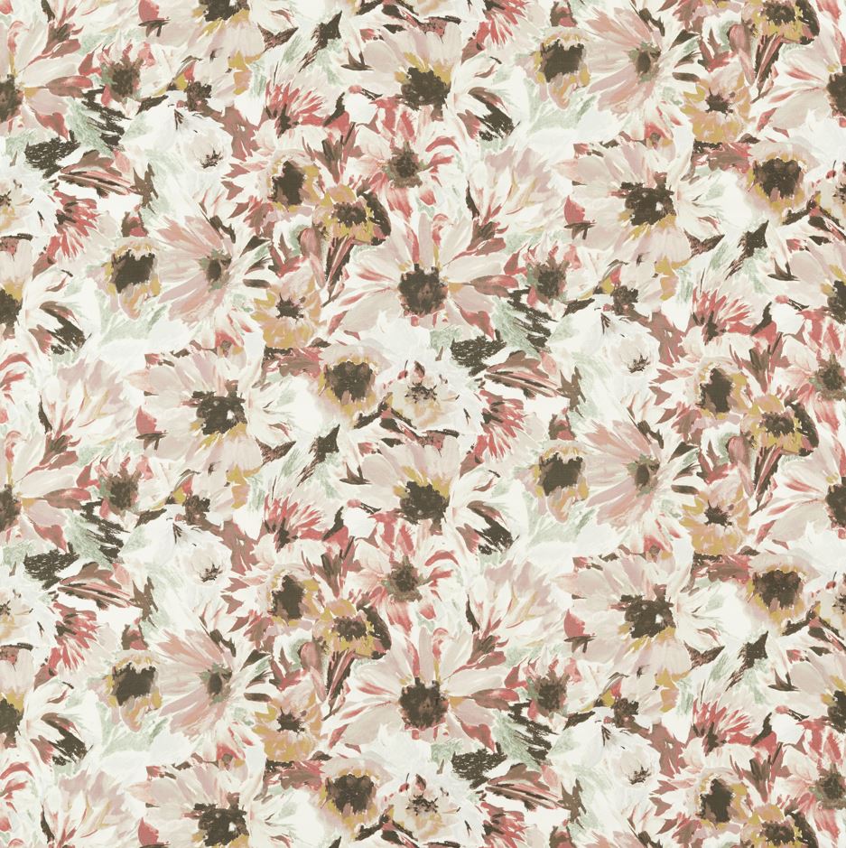 Harlequin Colour 2 Helianthus Print Moonstone/Bleached Coral Fabric