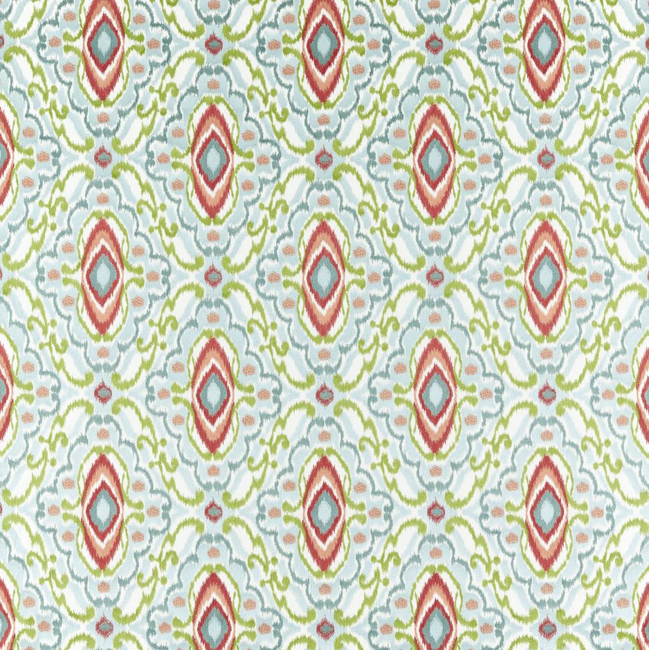 Harlequin Colour 2 Ixora Sky/Cascade/Vermillion Fabric