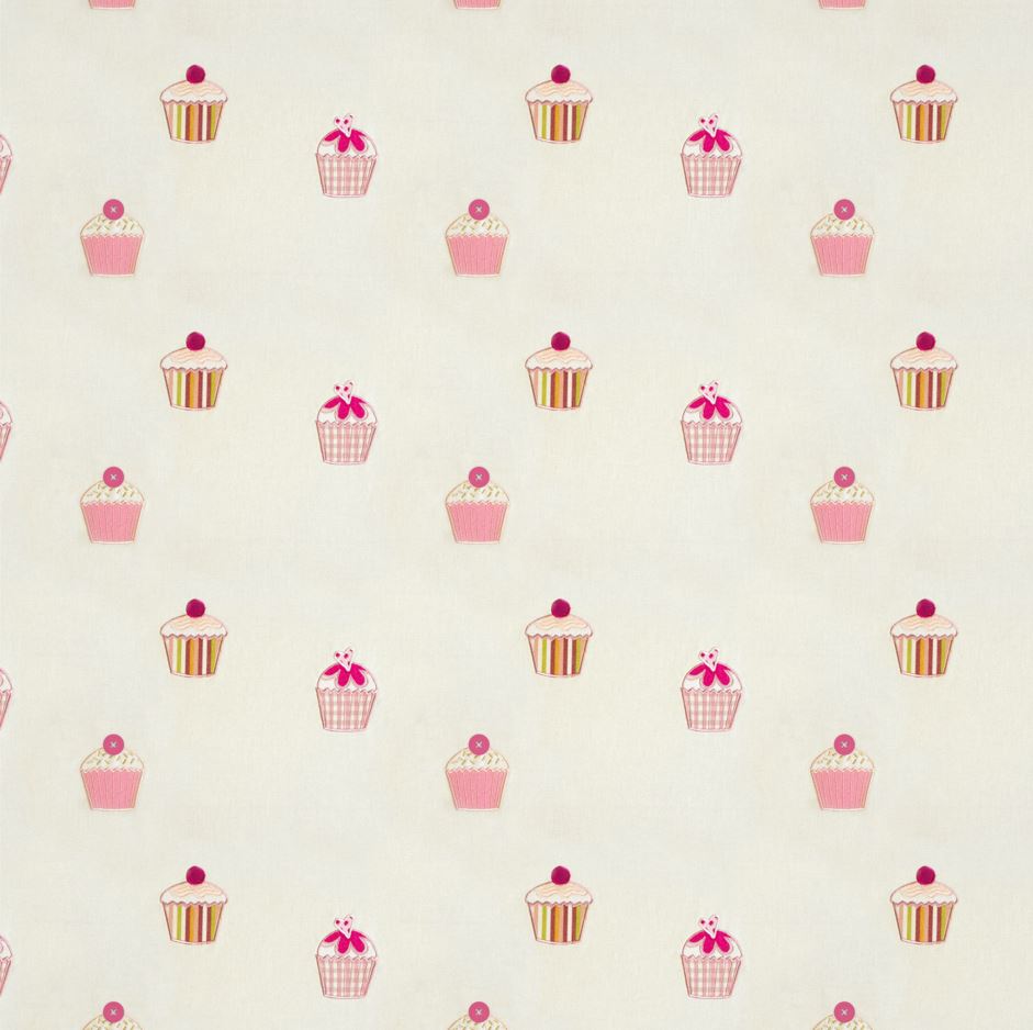 Harlequin Cupcakes Fuchsia/Candy/Lime/Natural Fabric