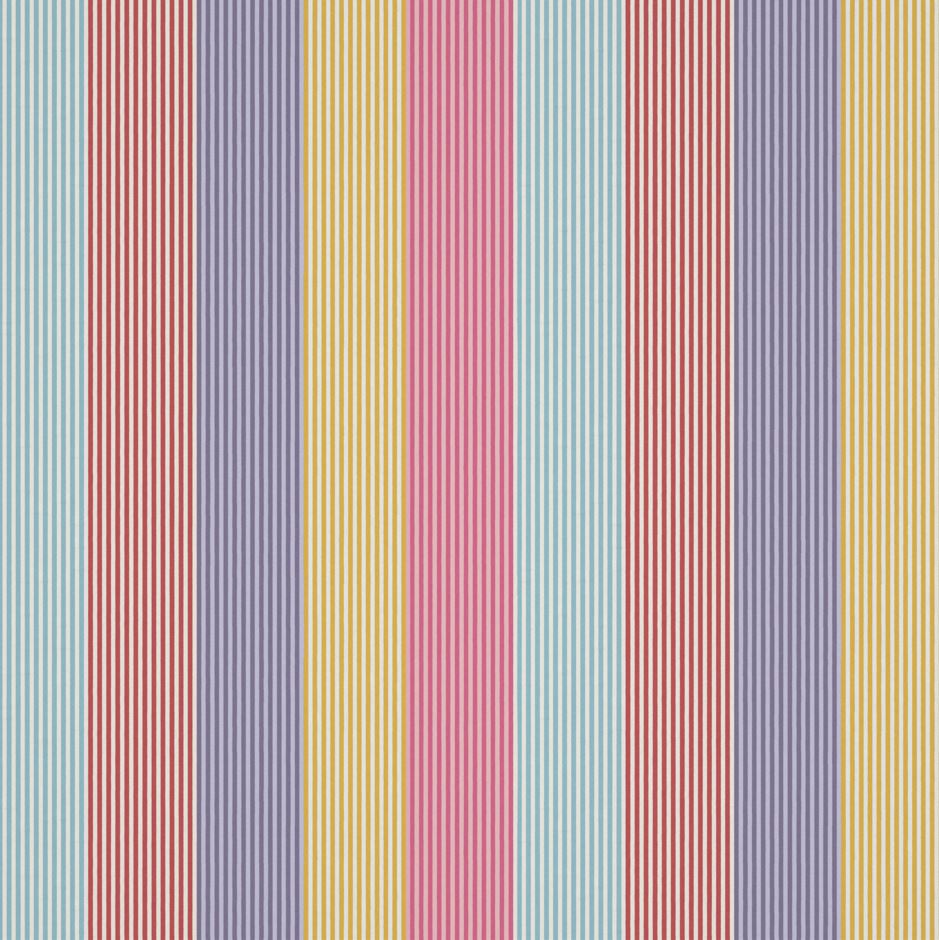 Harlequin Funfair Stripe Grape/Cherry/Pineapple Fabric
