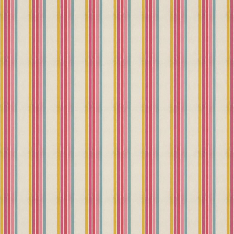 Harlequin Helter Skelter Stripe Cherry/Blossom/Pineapple/Sky Fabric