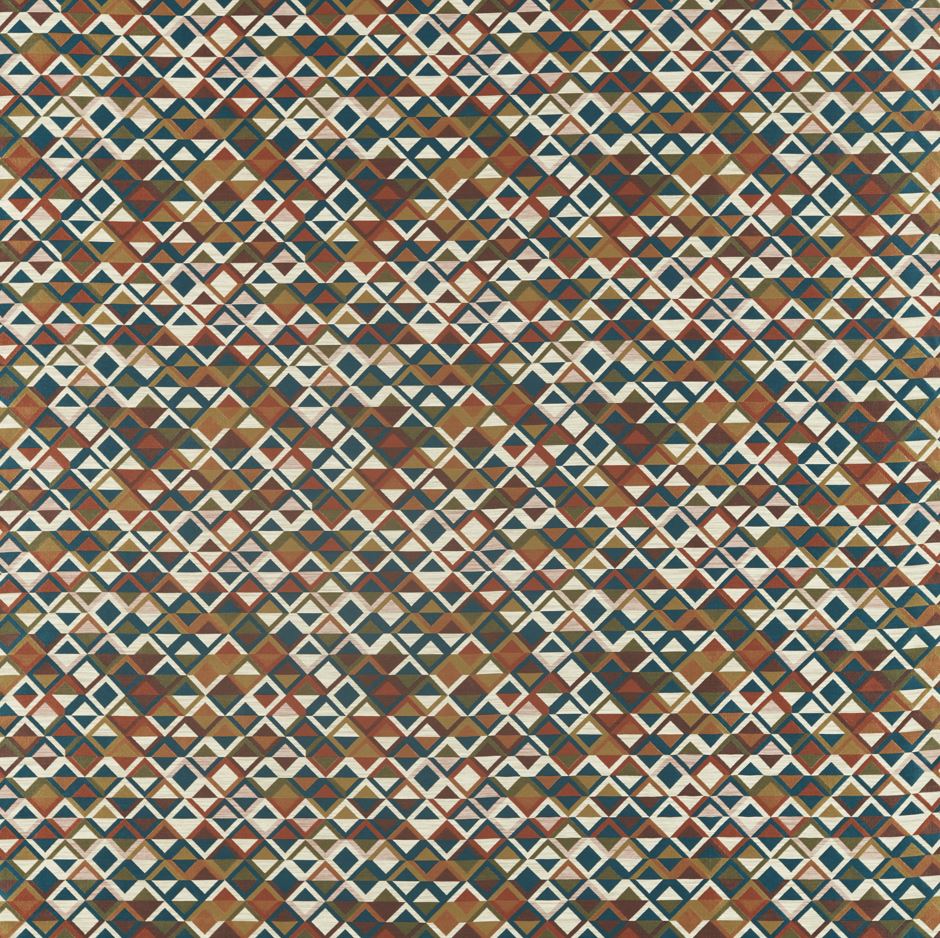 Harlequin Salinas Prints & Weaves Boka Sapphire/Russet/Gold Fabric