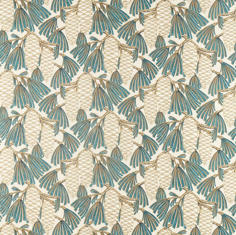Harlequin Salinas Prints & Weaves Foxley Kingfisher Fabric