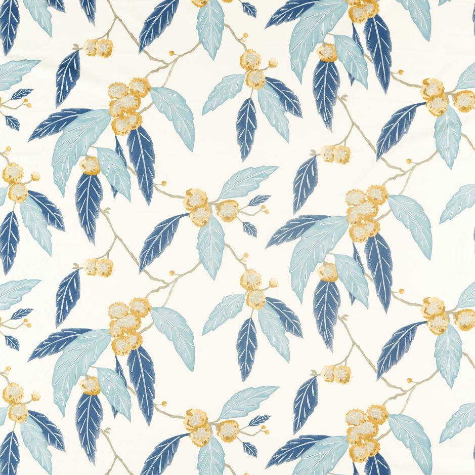 Harlequin Salinas Prints & Weaves Coppice Saffron/Cobalt Fabric