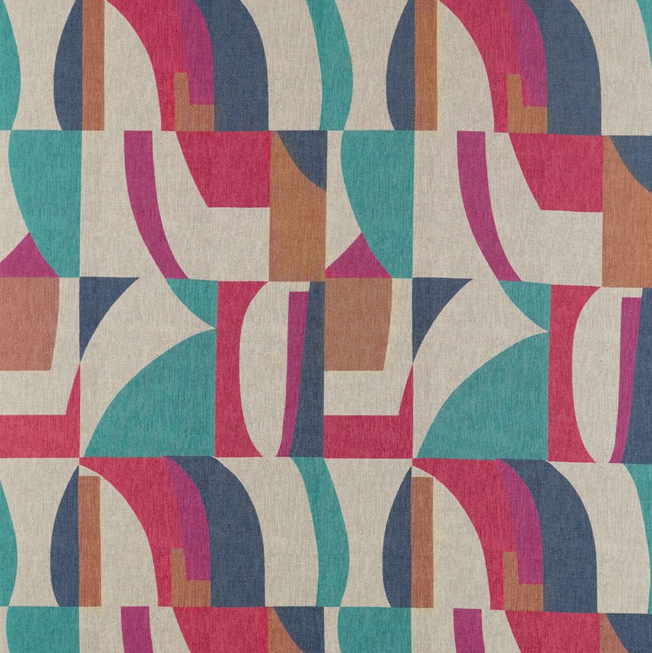 Harlequin Atelier Bodega Indigo/Mandarin/Fuchsia Fabric