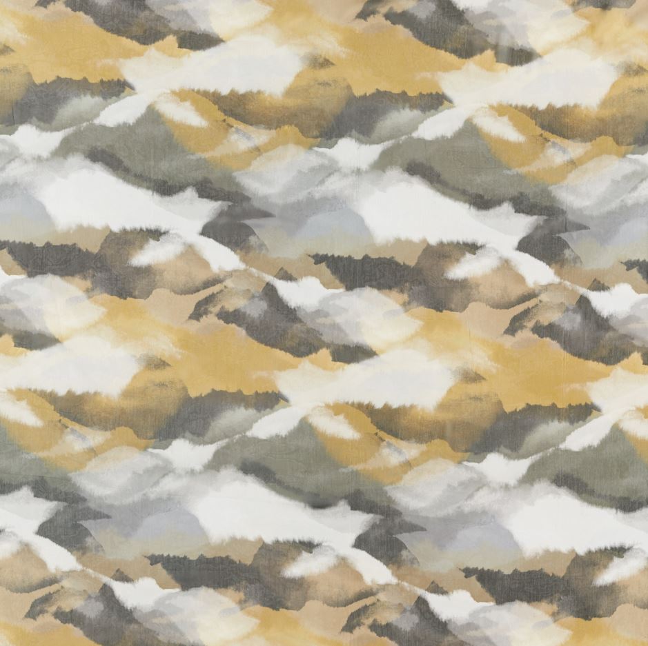 Harlequin Atelier Minako Sheer Gold/Charcoal Fabric