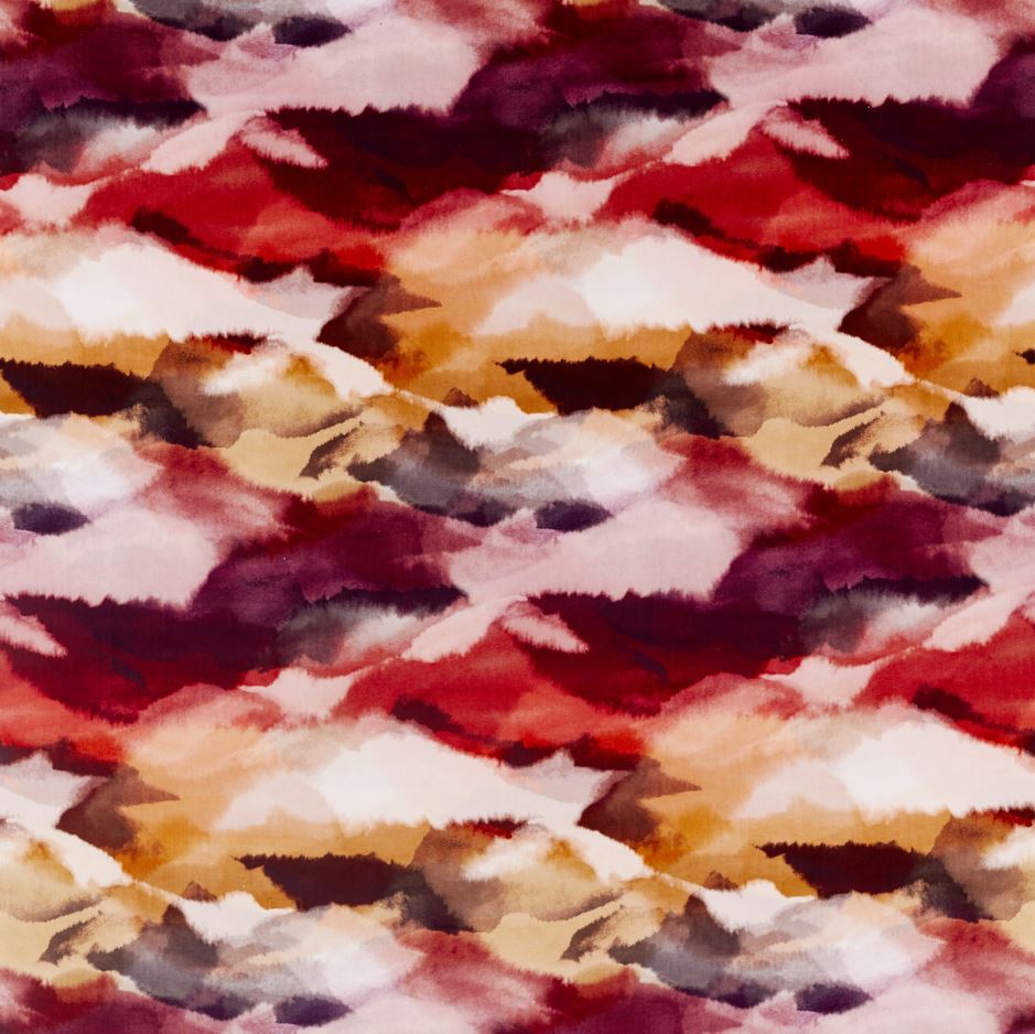 Harlequin Atelier Minako Velvet Indigo/Fuchsia/Mandarin Fabric