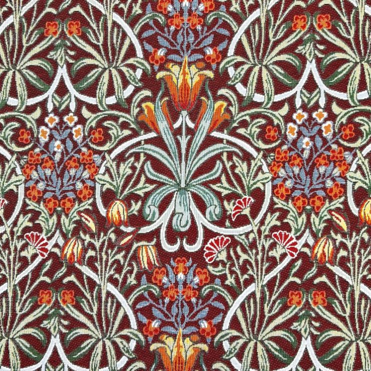 Chatham Glyn William Morris Chenilles Woodland Weeds Damson Fabric