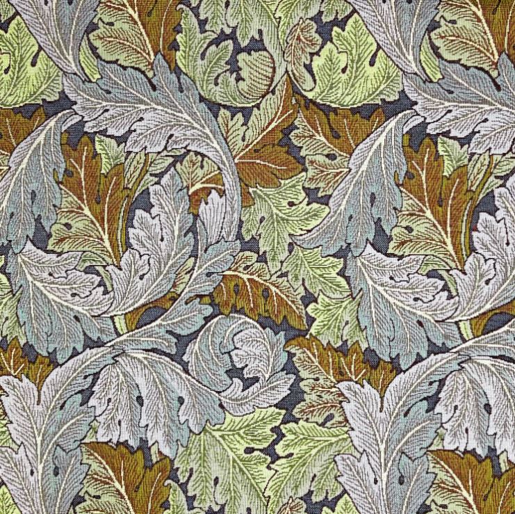 Chatham Glyn William Morris Chenilles Acanthus Indigo Fabric