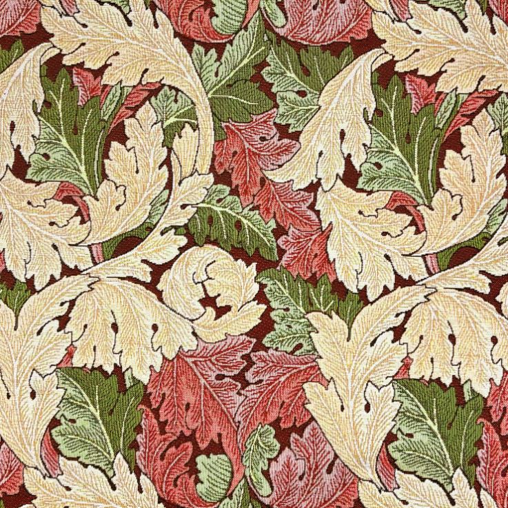 Chatham Glyn William Morris Chenilles Acanthus Red Fabric