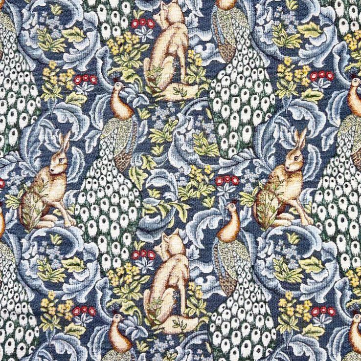 Chatham Glyn William Morris Chenilles Forest Indigo Fabric