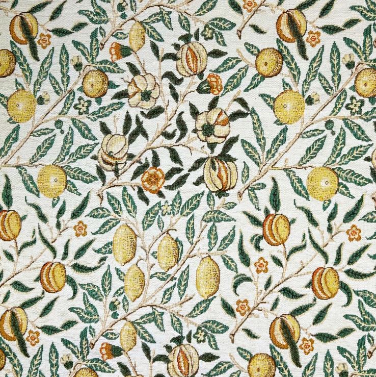 Chatham Glyn William Morris Chenilles Pomegranate Natural Fabric