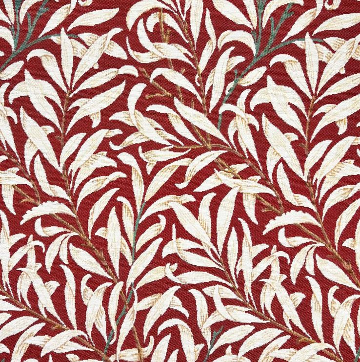 Chatham Glyn William Morris Chenilles Willow Bough Red Fabric