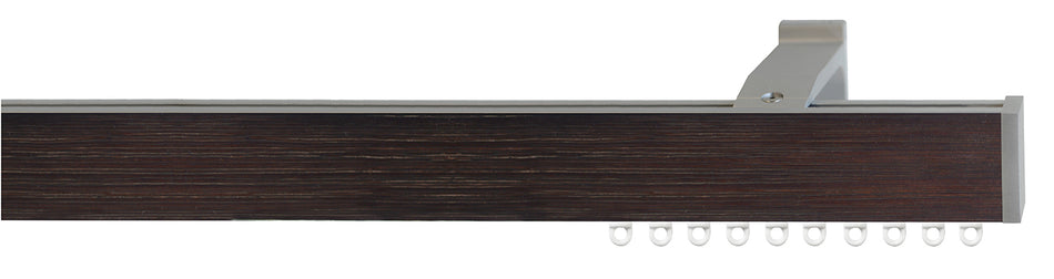 Jones Sencillo 40mm Hand Drawn Link Curtain Track Pole Oak