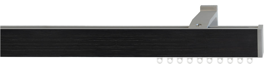 Jones Sencillo 40mm Hand Drawn Link Curtain Track Pole Black