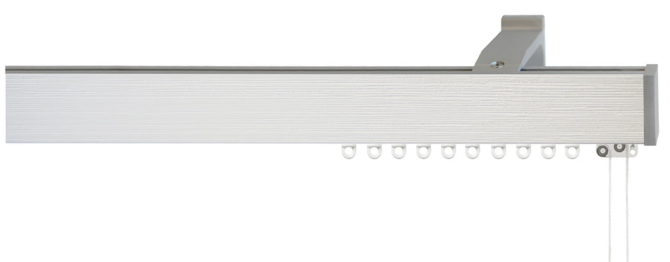 Jones Sencillo 40mm Cord Drawn Curtain Track Pole Alabaster