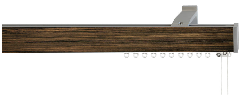 Jones Sencillo 40mm Cord Drawn Curtain Track Pole Light Oak