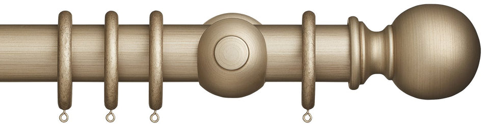 Museum 55mm Satin Oyster Pole Plain Ball Finial