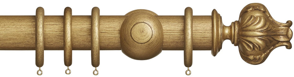 Museum 55mm Antique Gilt Pole Vienna Finial