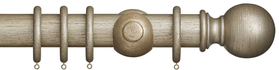 Museum 55mm Antique Silver Pole Plain Ball Finial