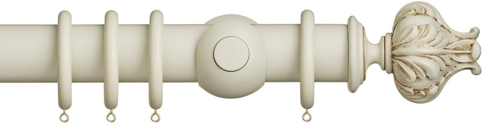 Museum 55mm Antique White Pole Vienna Finial