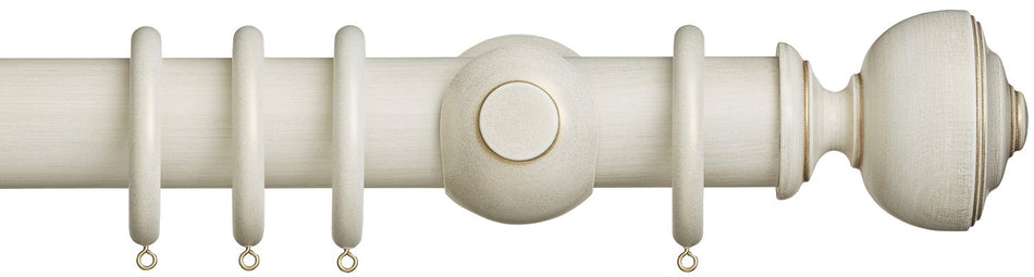 Museum 55mm Cream Gold Pole Asher Finial
