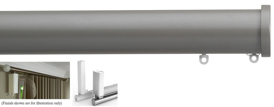 Silent Gliss Electric Metropole 50mm 7650 5190 Motor Slate Grey Endcap Finial