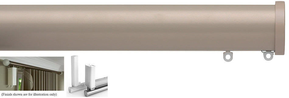 Silent Gliss Electric Metropole 50mm 7650 5190 Motor Taupe Stud Endcap Finial