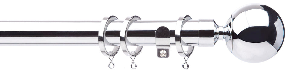 Jones Cosmos 28mm Pole, Chrome, Ball
