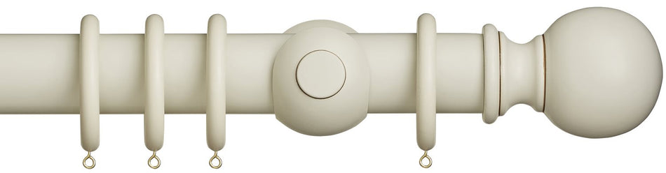 Museum 55mm Antique White Pole Ball Finial